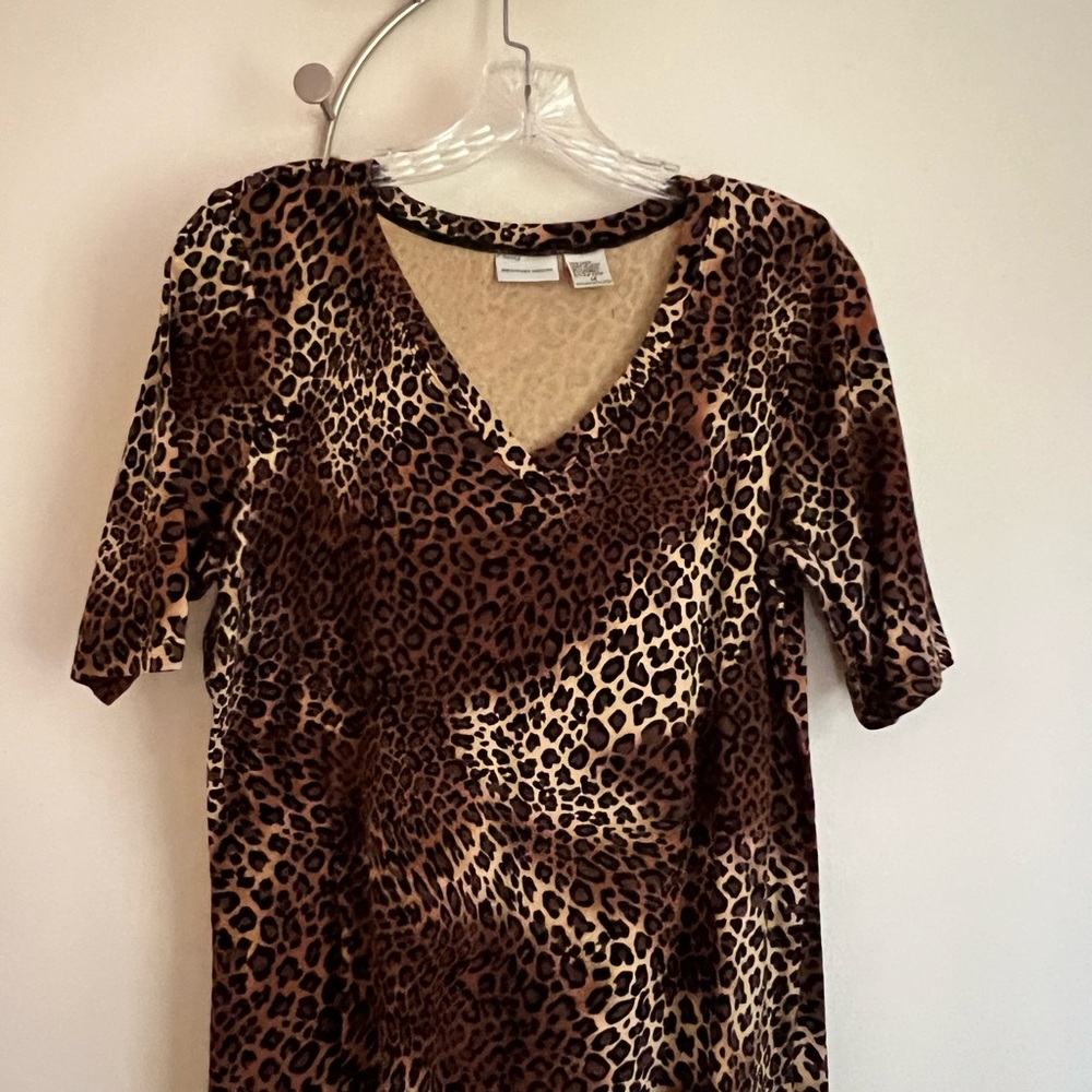 Leopard Print V-Neck Women's Top